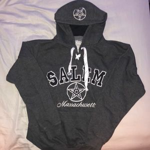charcoal gray salem massachusetts hoodie